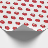 Papier Cadeau Lèvres Rouges Drôles (Coin)