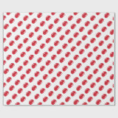 Papier Cadeau Lèvres Rouges Drôles  (Plat)
