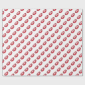 Papier Cadeau Lèvres Rouges Drôles (Plat)