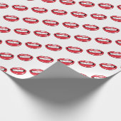 Papier Cadeau Lèvres Rouges Drôles (Coin)
