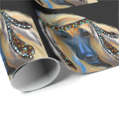 Papier Cadeau Lévrier afghan        (Coin rond)