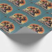 Papier Cadeau Lévrier Afghan Coloré  (Coin)