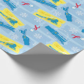 Papier Cadeau L'Express polaire | Retro Train & Ticket Motif (Coin)
