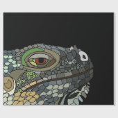 Papier Cadeau Lézard Iguane (Plat)