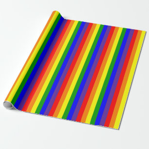 Papier Cadeau LGBT Fierté Lesbienne Gay Arc-en-ciel Vertical