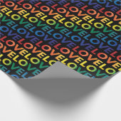 Papier Cadeau LGBT | GAY PRIDE | Rainbow Love On Black (Coin)
