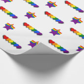 Papier Cadeau LGBT pride stars and hearts Wrapping Paper (Coin)