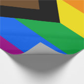 Papier Cadeau LGBTQ+ Papier d'enveloppement de fierté de progrès (Coin)