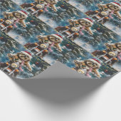 Papier Cadeau Lhasa Apso Chien à cheval Moto Noël (Coin)