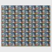 Papier Cadeau Lhasa Apso Chiens Citrouille Halloween Funny (Plat)