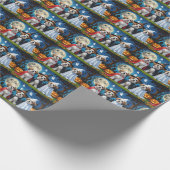 Papier Cadeau Lhasa Apso Chiens Citrouille Halloween Funny (Coin)