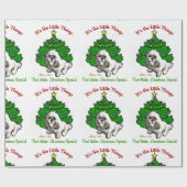 Papier Cadeau Lhasa Apso Noël (Plat)