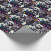 Papier Cadeau Lhassa Apso sur une rame : une aventure Pittoresqu (Coin)