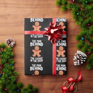 Papier Cadeau L'homme derrière le cookie dans le four Noël Pr