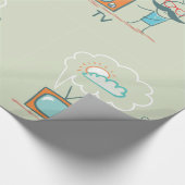 Papier Cadeau L'Homme Et Sa Télévision (Coin)