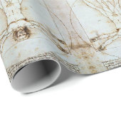 Papier Cadeau L'homme vitruvien de Léonard de Vinci (Coin rond)