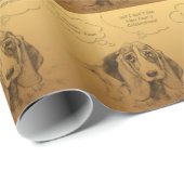 Papier Cadeau L'humoristique année chinoise des chiens de Chien (Coin rond)