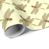 Papier Cadeau Libellule (Coin rond)