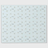 Papier Cadeau Libellule Bleue Chic Rêve (Plat)