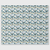 Papier Cadeau Libellule Bleue Joyeux Anniversaire (Plat)