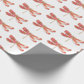 Papier Cadeau libellule de fleurs avec sakura de bijoux (Coin)