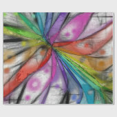 Papier Cadeau Libellule de kaléidoscope (Plat)