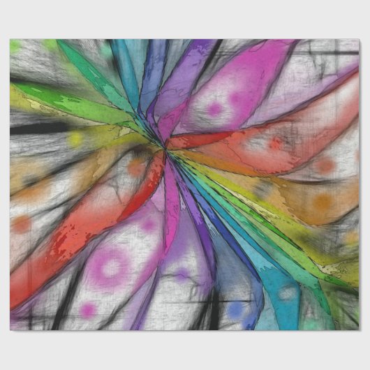 Papier Cadeau Libellule de kaléidoscope (Plat)