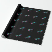 Papier Cadeau Libellule de minuit (Déroulé)