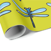Papier Cadeau libellule d'insecte (Coin rond)