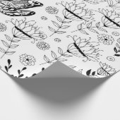Papier Cadeau libellule et fleurs (Coin)