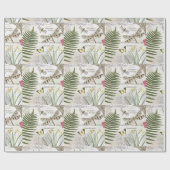 Papier Cadeau libellule française vintage moderne (Plat)