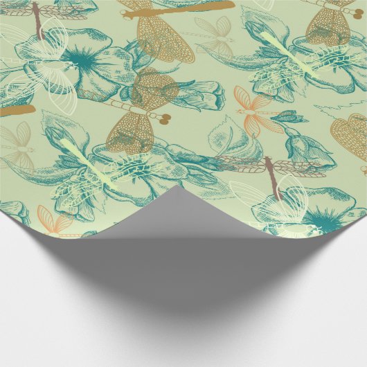 Papier Cadeau libellules (Coin)