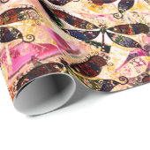 Papier Cadeau Libellules brillantes (Coin rond)