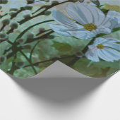 Papier Cadeau Libellules d'Argent-aile/floral contemporains (Coin)