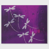 Papier Cadeau Libellules sur l'eau (Plat)