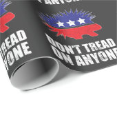 Papier Cadeau Libertarian Porcupine logo Don't Tread on Anyone (Coin rond)