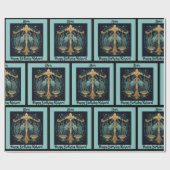 Papier Cadeau Libra Ajouter un nom Anniversaire Zodiac Cadeau (Plat)