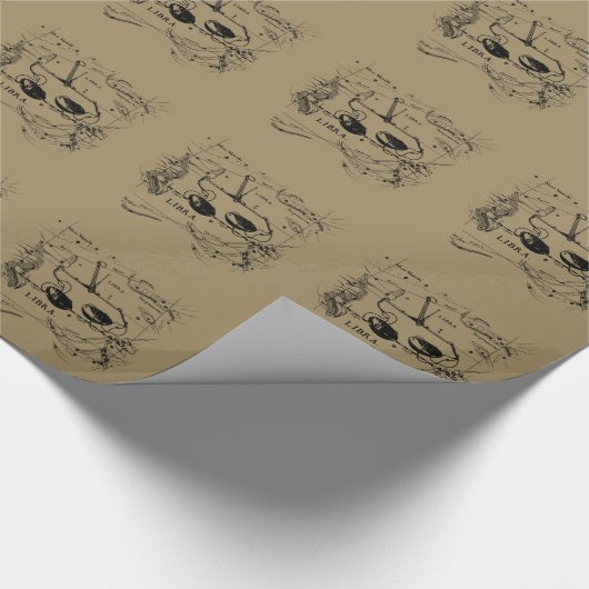 Papier Cadeau Libra Constellation Hevelius 1690 Décor (Coin)