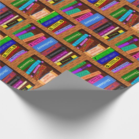 Papier Cadeau Library Book (Coin)