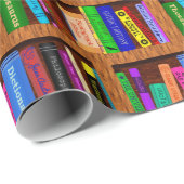 Papier Cadeau Library Book (Coin rond)