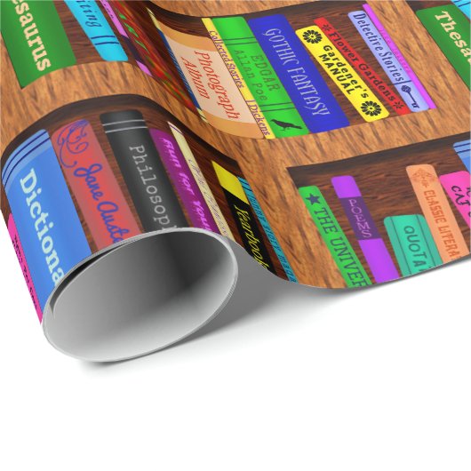 Papier Cadeau Library Book (Coin rond)