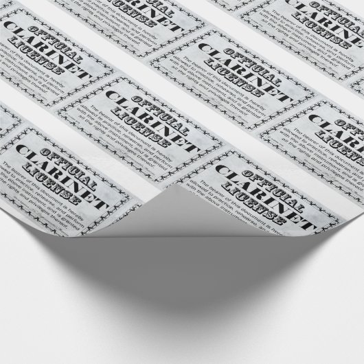 Papier Cadeau Licence Clarinet (Coin)