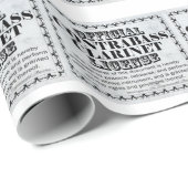 Papier Cadeau Licence Clarinet Contrabass (Coin rond)