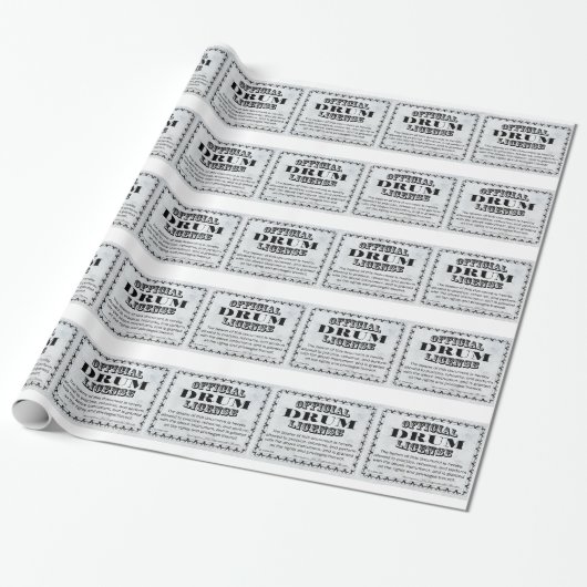 Papier Cadeau Licence de tambour (Déroulé)