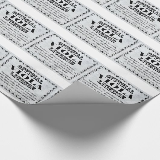 Papier Cadeau Licence de viola (Coin)