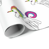 Papier Cadeau Licorne (Coin rond)