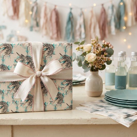 Papier Cadeau Licorne