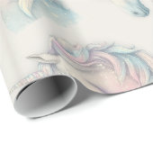 Papier cadeau licorne (Coin rond)
