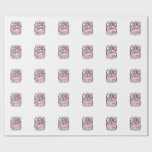 Papier Cadeau Licorne alimentée par la curiosité et pailletée St