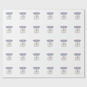 Papier Cadeau Licorne Cloudicorn Dreams Tendance Graphique Tee D